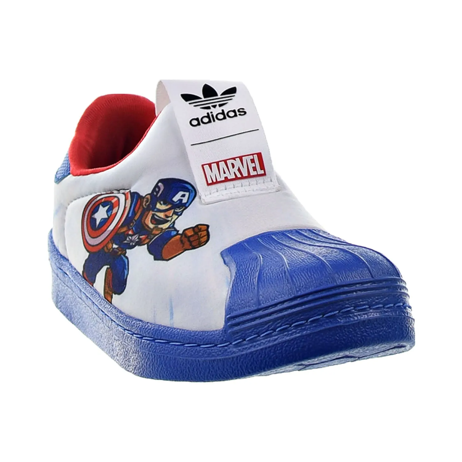 Adidas Superstar 360 Marvel Captain America Little Kids' Shoes White