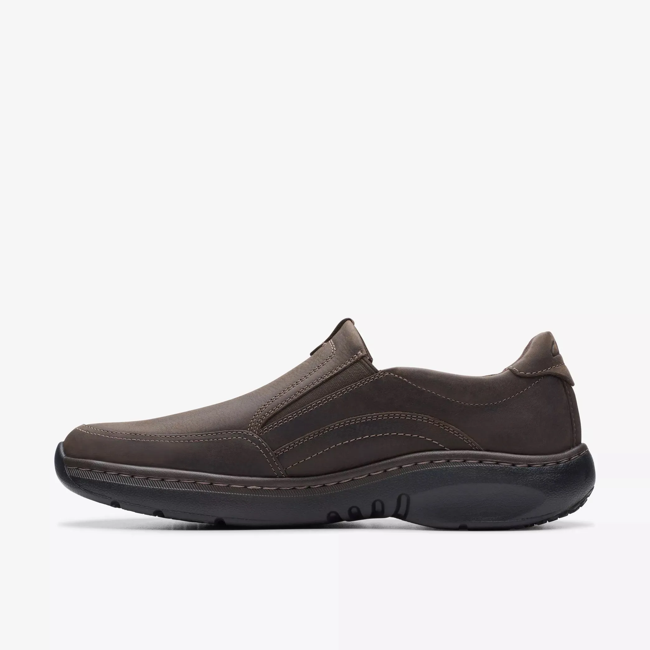 Clarks - Mens dark brown slip-on shoe - ClarksPro Step
