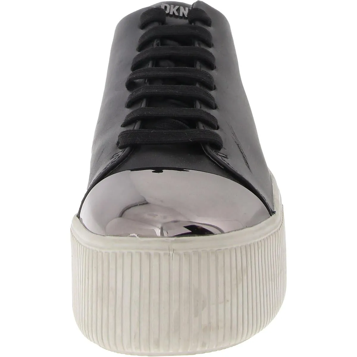 DKNY Womens Virgo Leather Lifestyle Casual And Fashion Sneakers