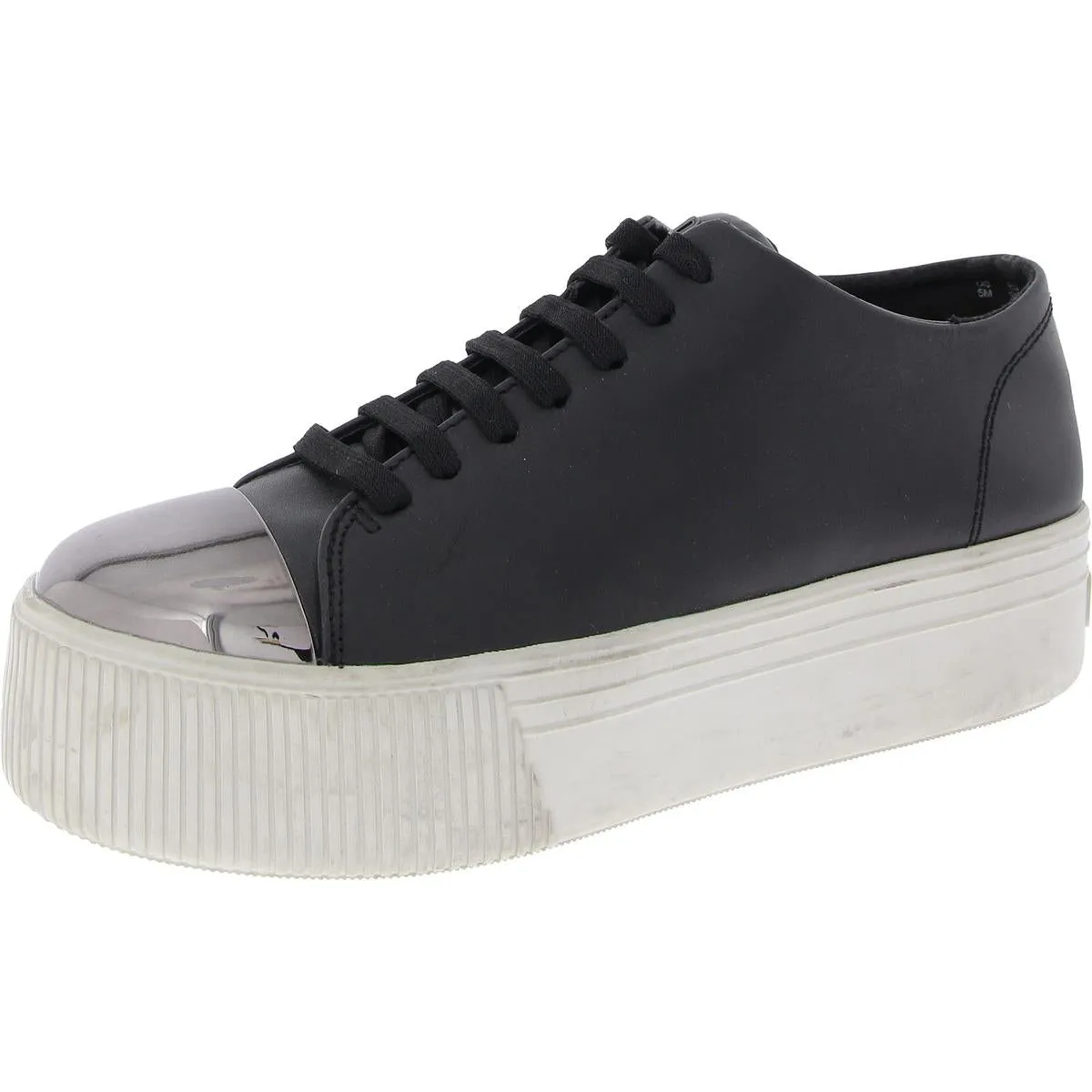 DKNY Womens Virgo Leather Lifestyle Casual And Fashion Sneakers