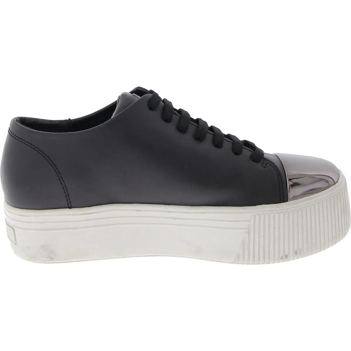 DKNY Womens Virgo Leather Lifestyle Casual And Fashion Sneakers