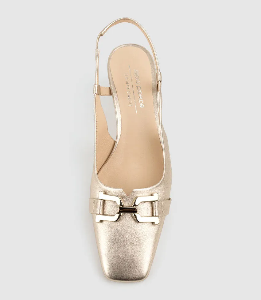 DORINDA70 Block Heel Slingback in Rosegold