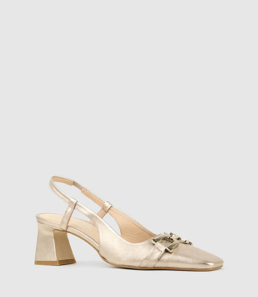 DORINDA70 Block Heel Slingback in Rosegold