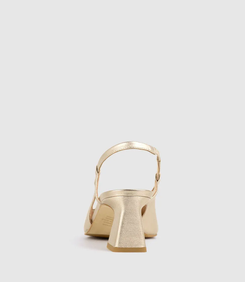 DORINDA70 Block Heel Slingback in Rosegold
