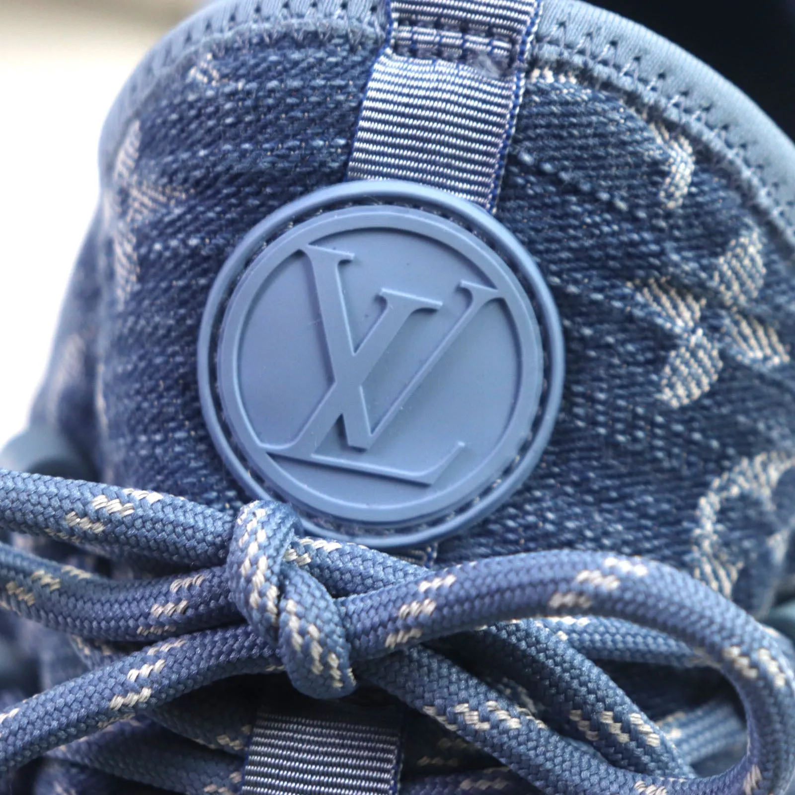 LOUIS VUITTON sneakers Monogram denim blue Fast lane line 6.5