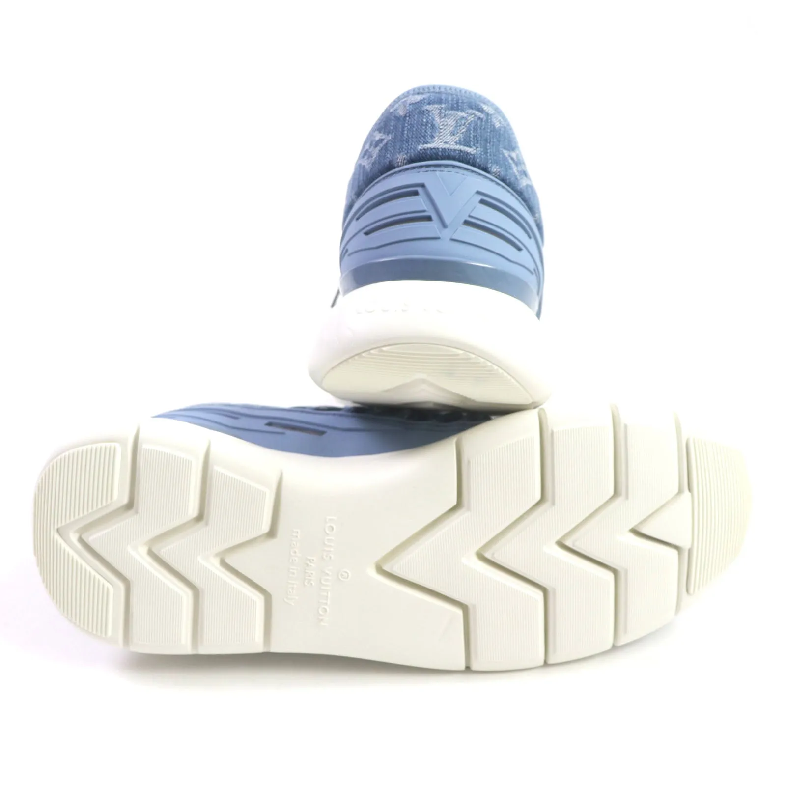 LOUIS VUITTON sneakers Monogram denim blue Fast lane line 6.5