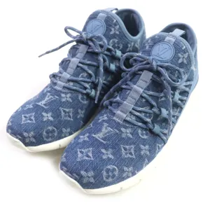 LOUIS VUITTON sneakers Monogram denim blue Fast lane line 6.5