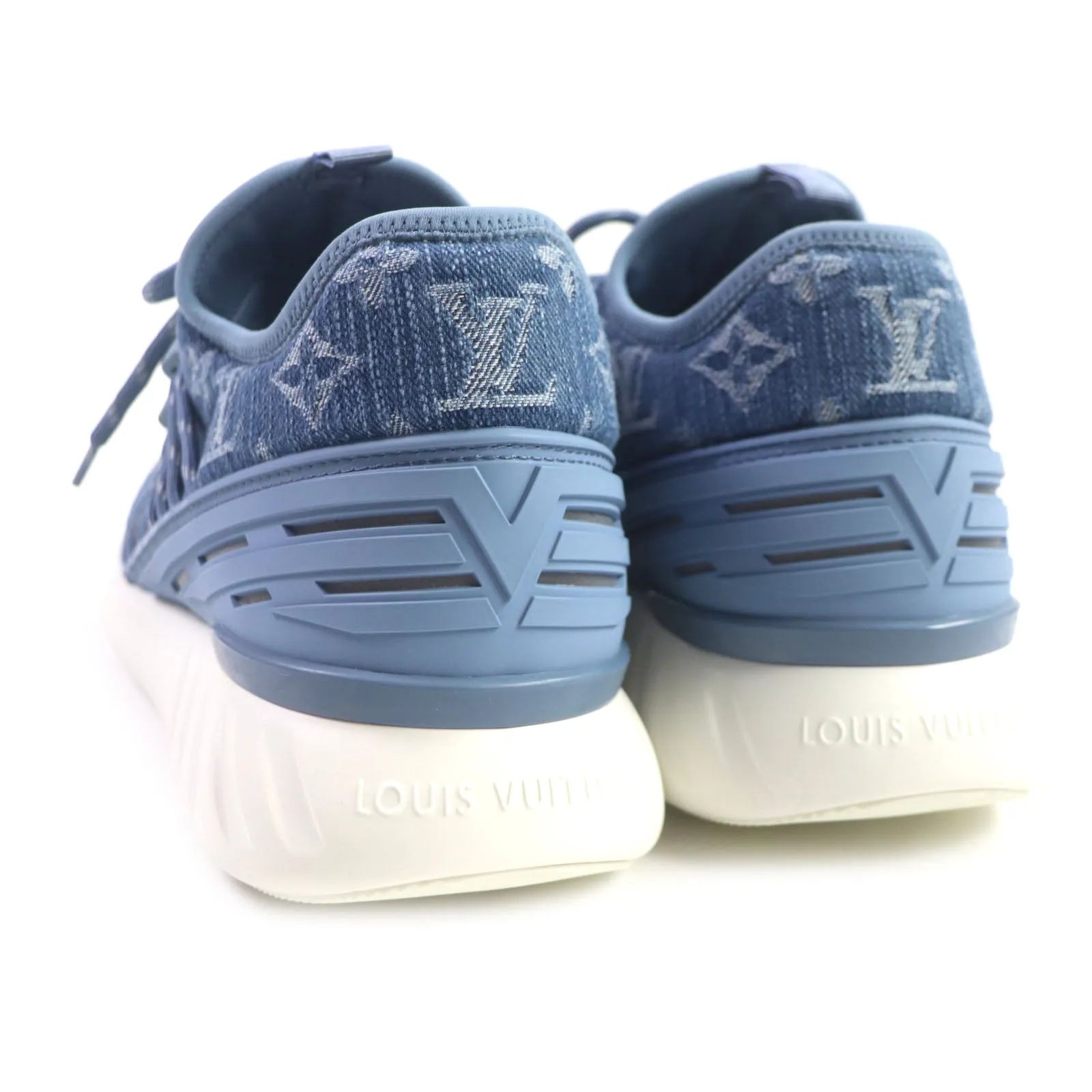 LOUIS VUITTON sneakers Monogram denim blue Fast lane line 6.5