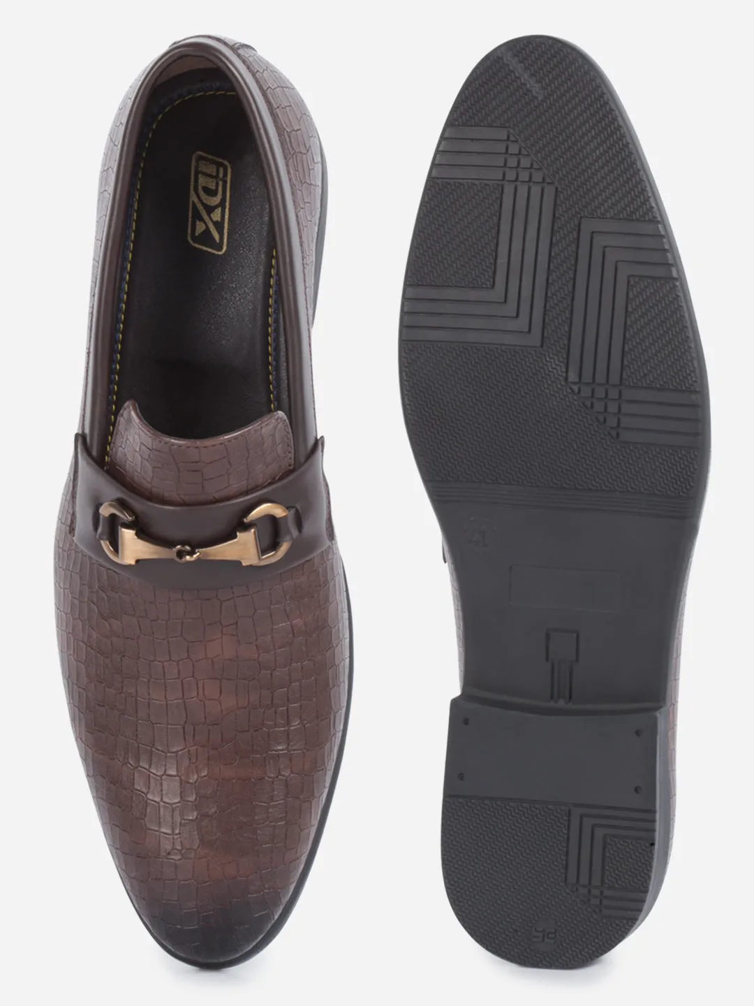 Men's Brown Fashion Buckle Slip On (IX1084)