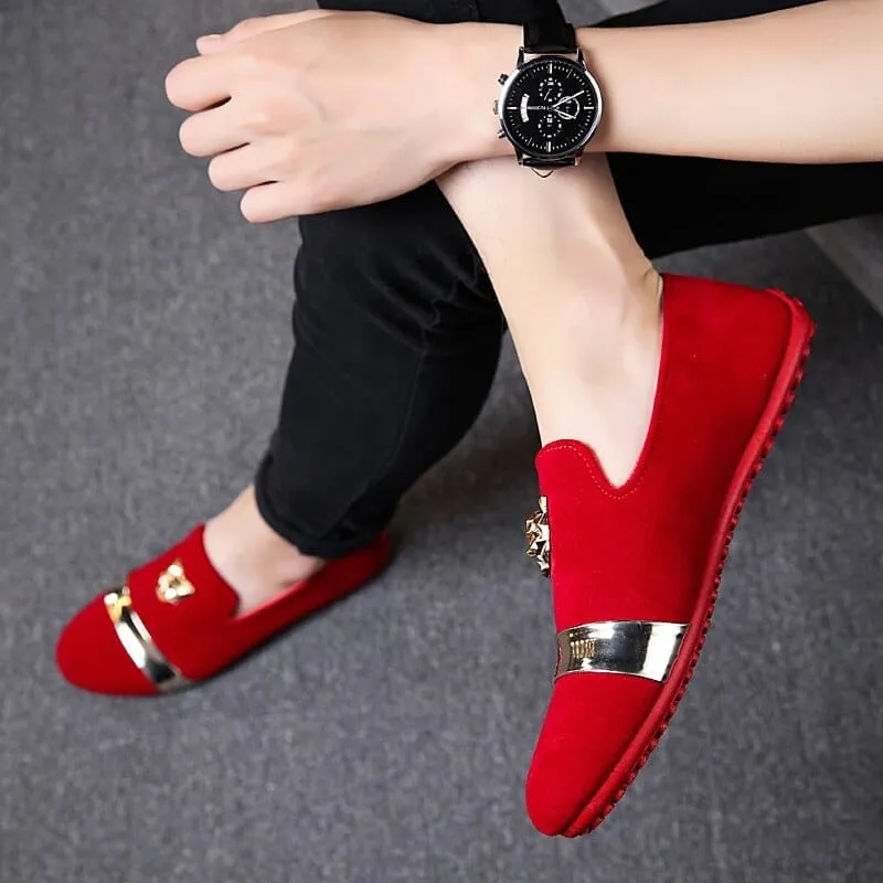 Men's Casual  Suede Shoes Slip-On Walking Shoes Summer Loafers