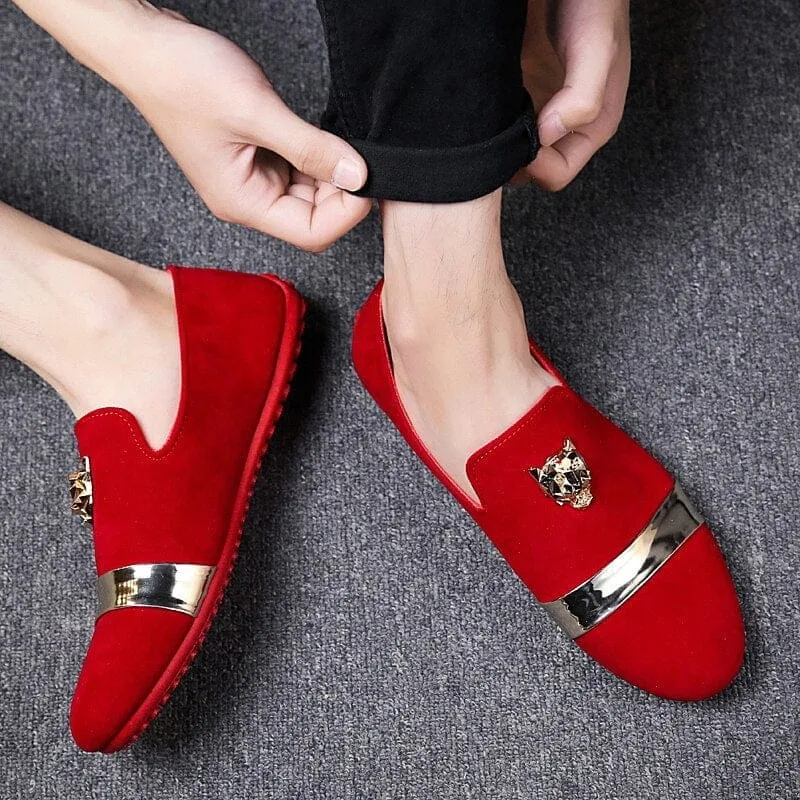 Men's Casual  Suede Shoes Slip-On Walking Shoes Summer Loafers