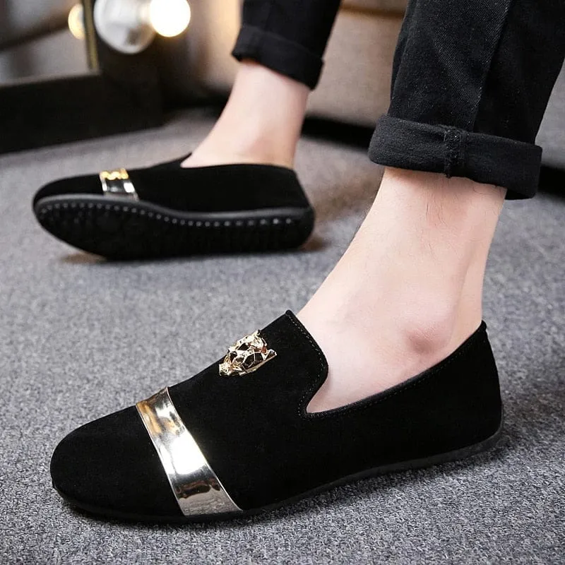 Men's Casual  Suede Shoes Slip-On Walking Shoes Summer Loafers