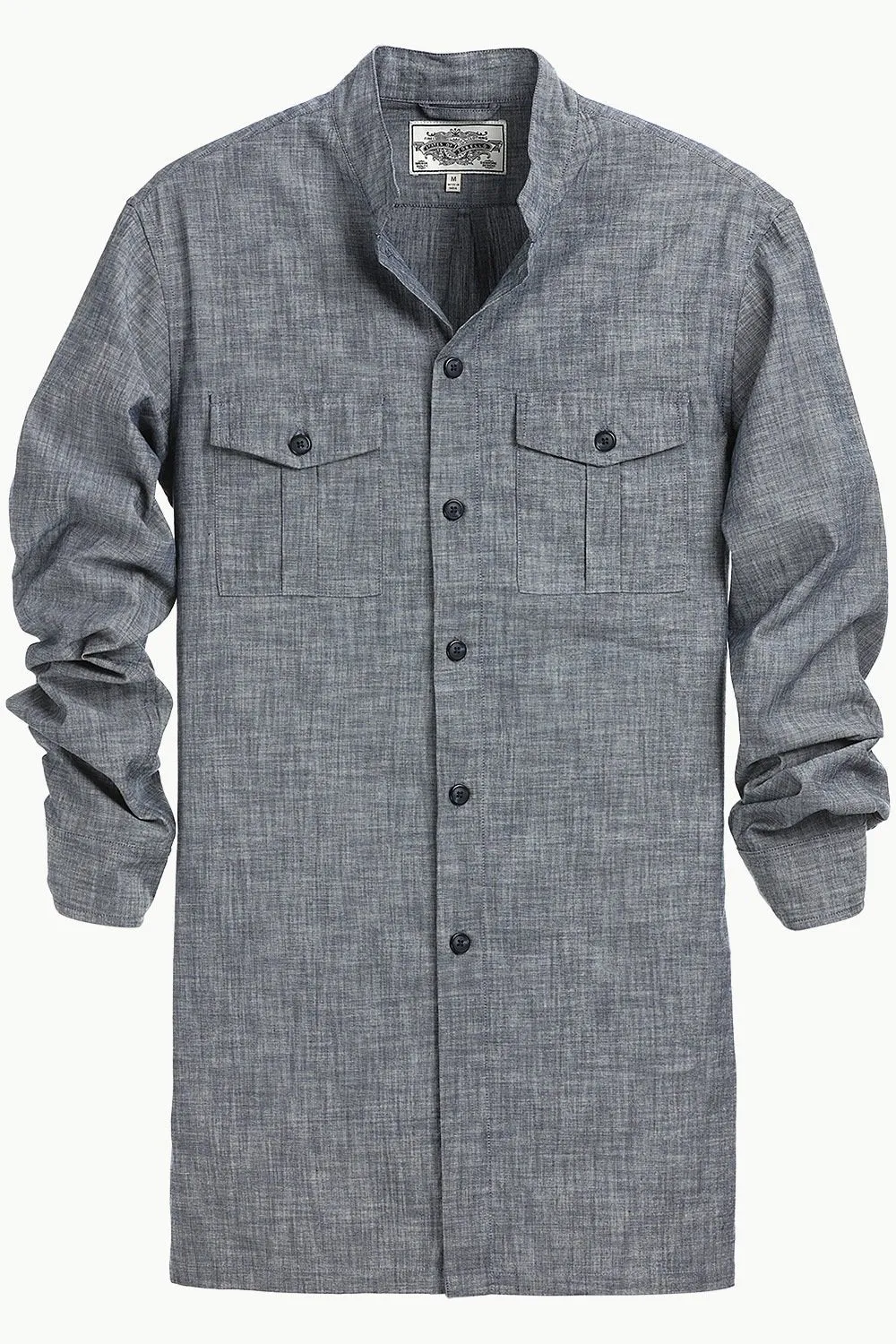 Men's Nehru Collar Short Denim Kurta