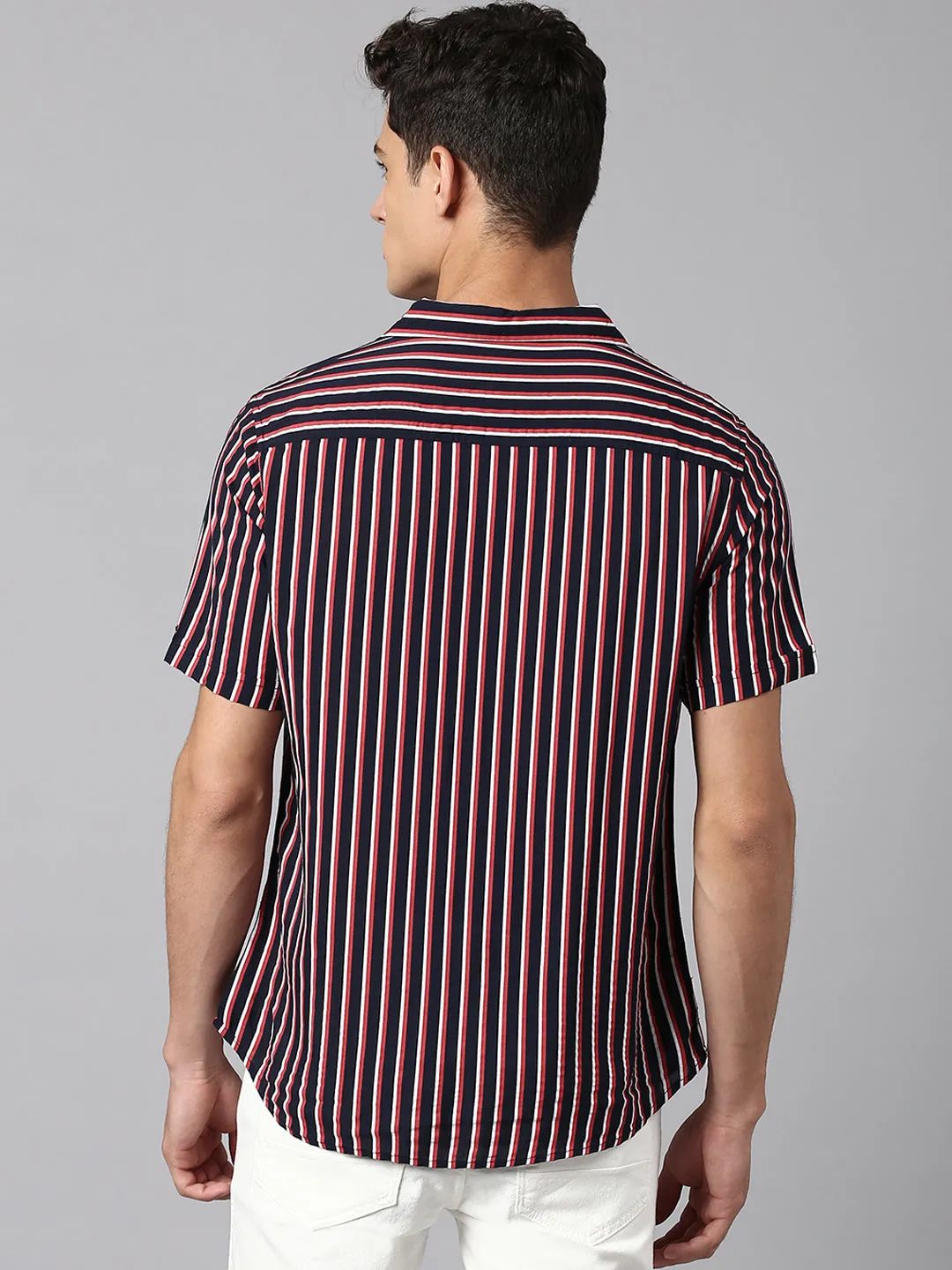 Men's Wine Slim Fit Casual Shirt