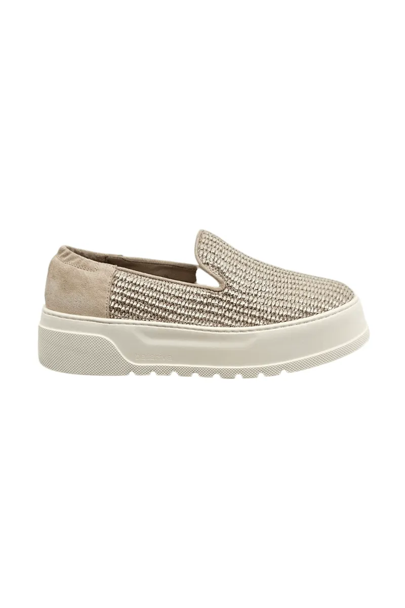 Rafia Platino Loafers Velour Sahara